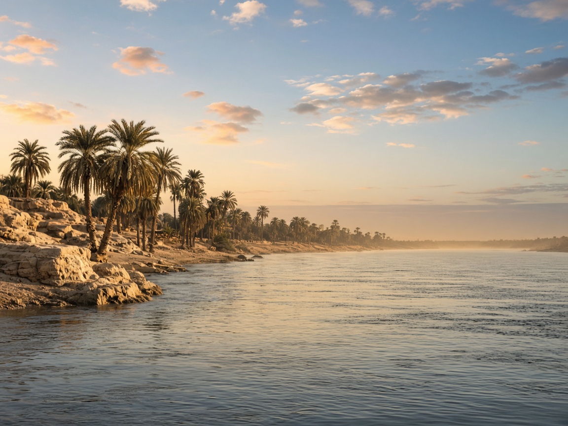 A river and palm trees, shown only as an example of a destination. Not a confirmed retreat.